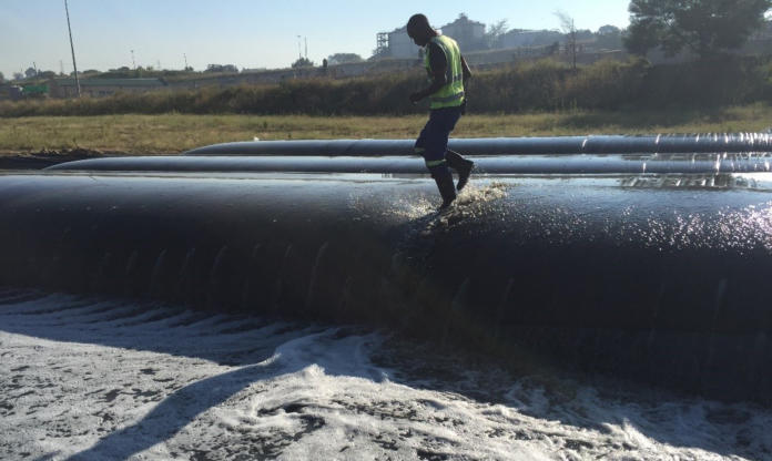 ZebraTube dewatering bag