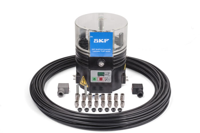 SKF MultiPoint Automatic Lubricator TLMP series offers the perfect solution for applications where there are multiple lubrication points